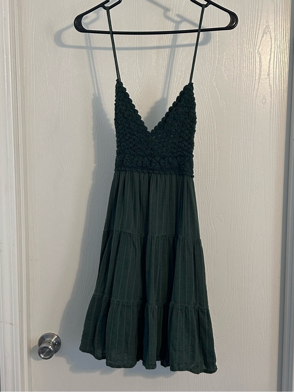 Aerie Spaghetti strap Emerald green dress XL